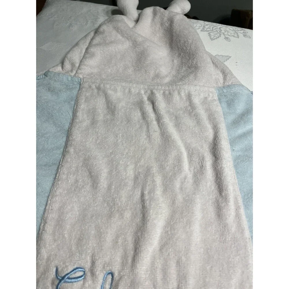 Pottery Barn Kids Hooded Bath Pool Towel Yellow Periwinkle Pink Butterflies